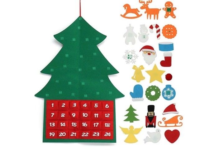 90*60 Cm Felt Christmas Decorations , Customized Logo Felt Christmas Ornaments